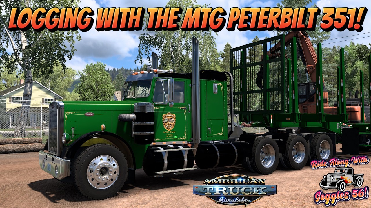 ATS | Logging with the MTG Peterbilt 351 & Brian's B Double! ZeeMod 3176!