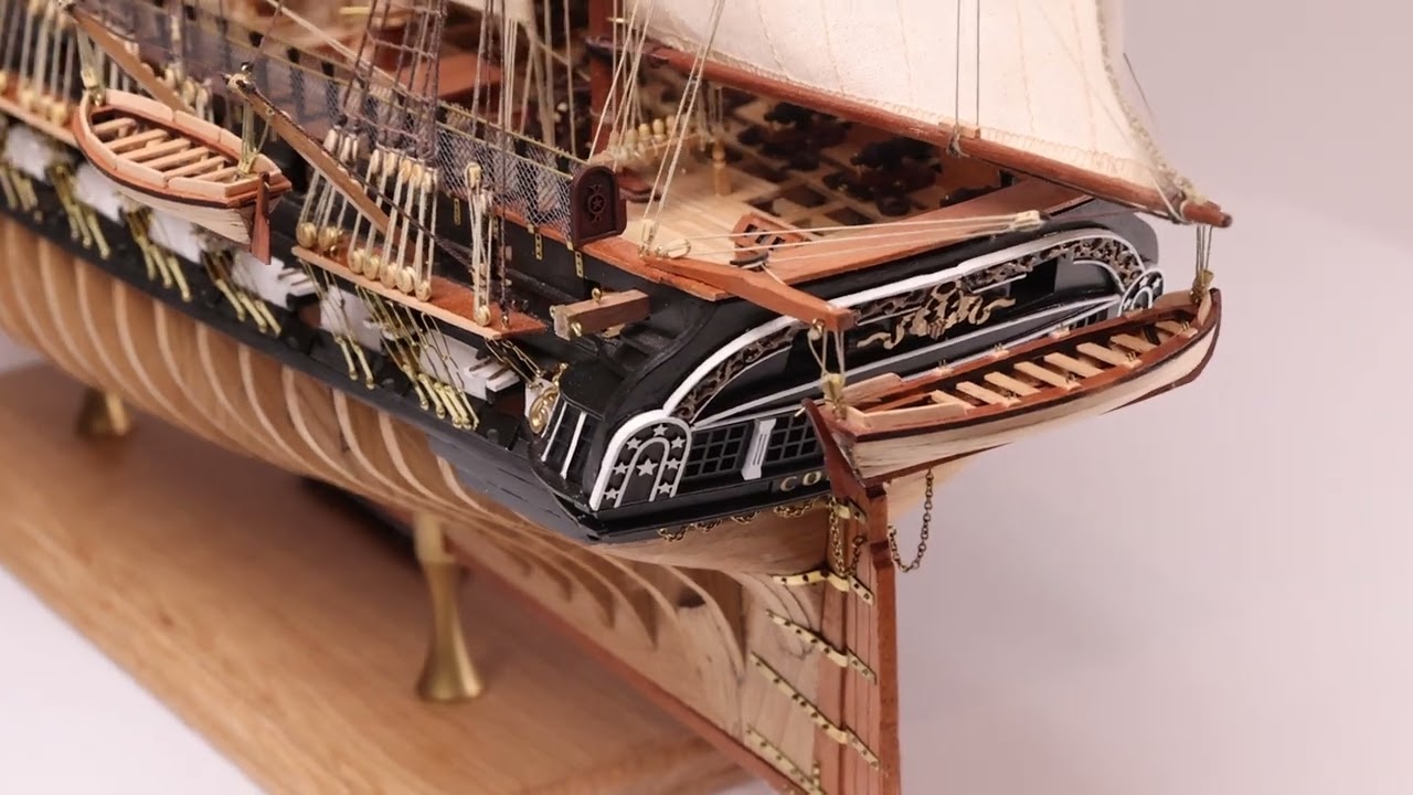 USS Constitution wooden model kit - Preview video