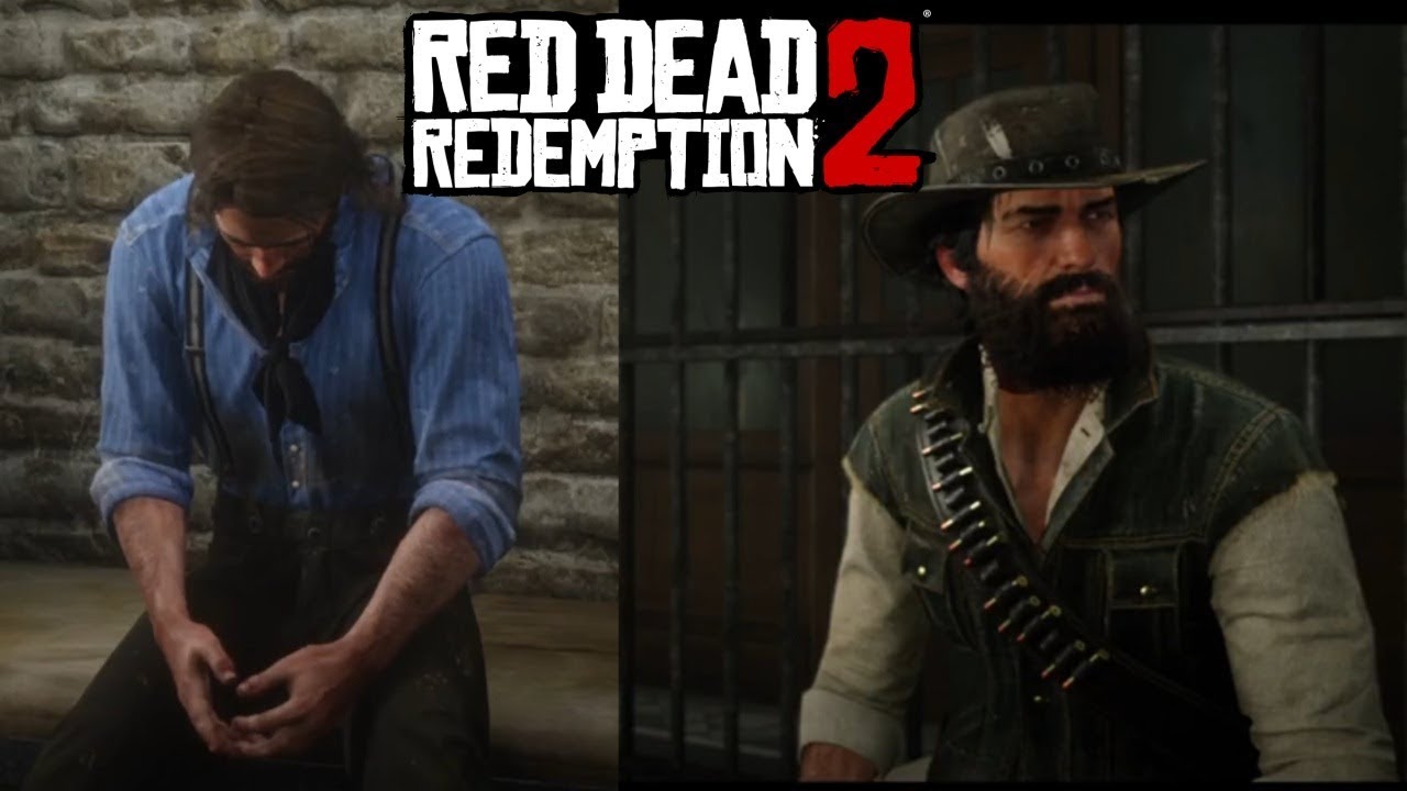 Все сцены побега мистера Марстона и Артура из секретной тюрьмы Red Dead Redemption 2