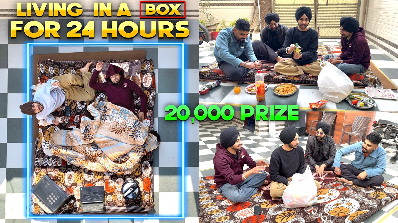 Living in BOX for 24 HOURS😱 - Bhut Aukha 24 Ghante Dabbe Vich Rehna 2025😭 - Being Brand