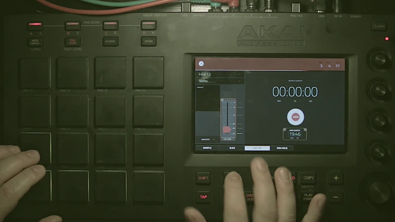 Akai MPC Sampling straight to a pad - record and loop - live performance techniques