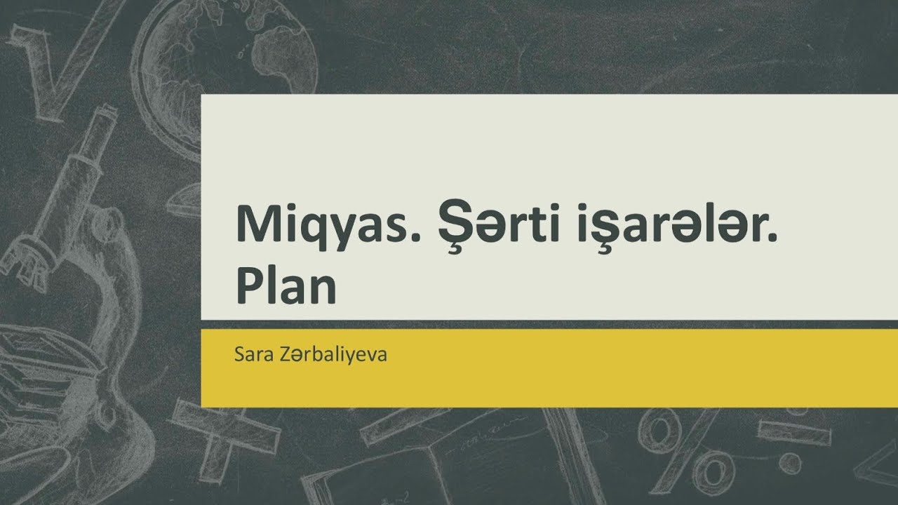 Plan. Şərti işarələr