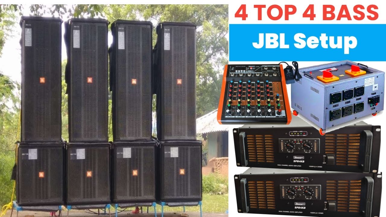 JBL 4 Top 4 Bass Setup 🔥 | Shaadi & DJ Program King 👑