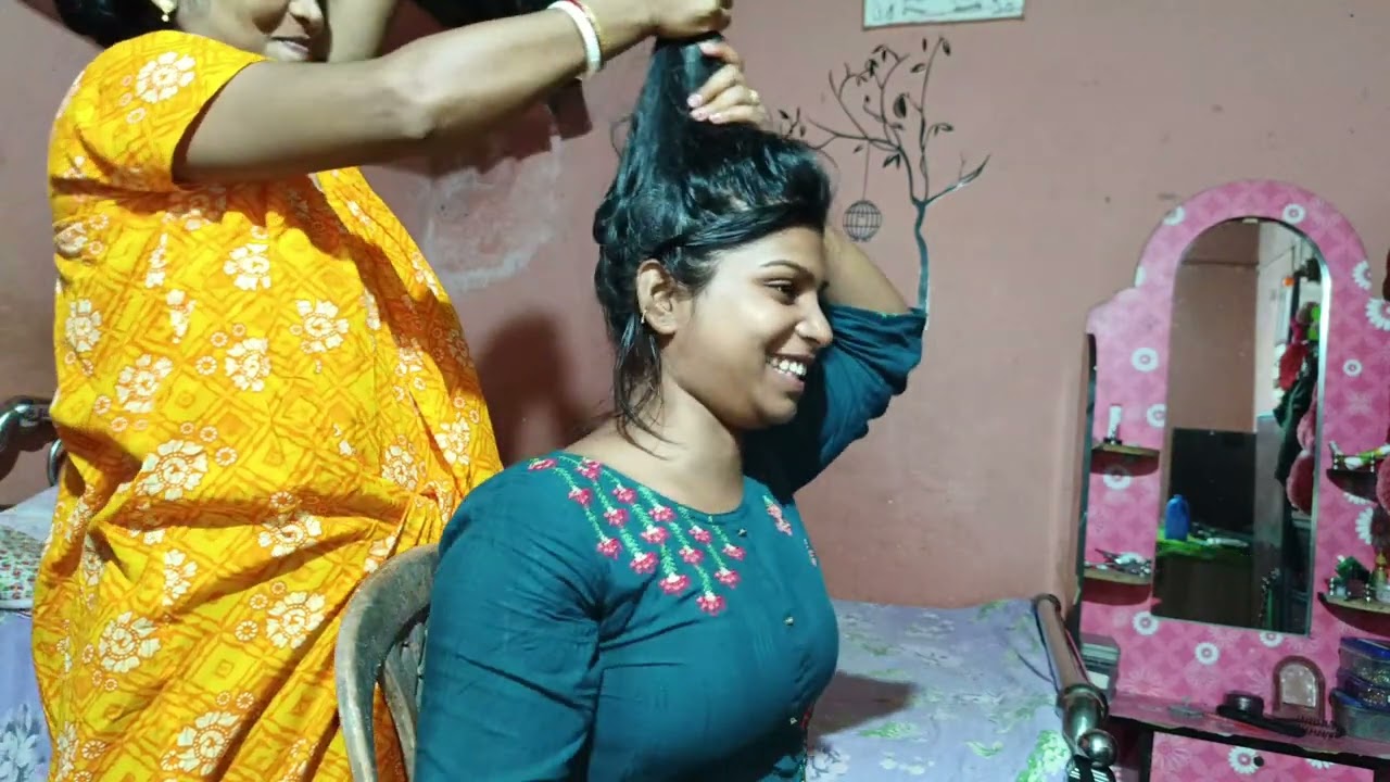 long hair pulling by mother|hair play || Saraswati Das