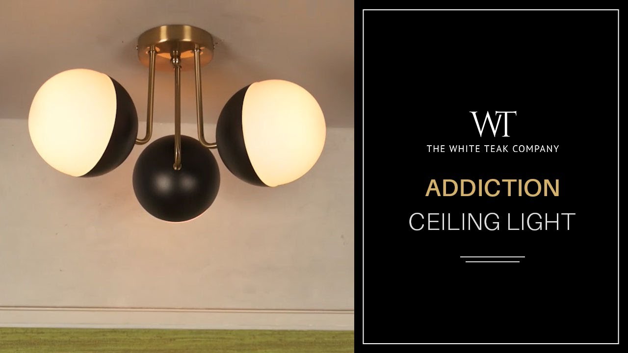 Addiction Ceiling Light | White Teak