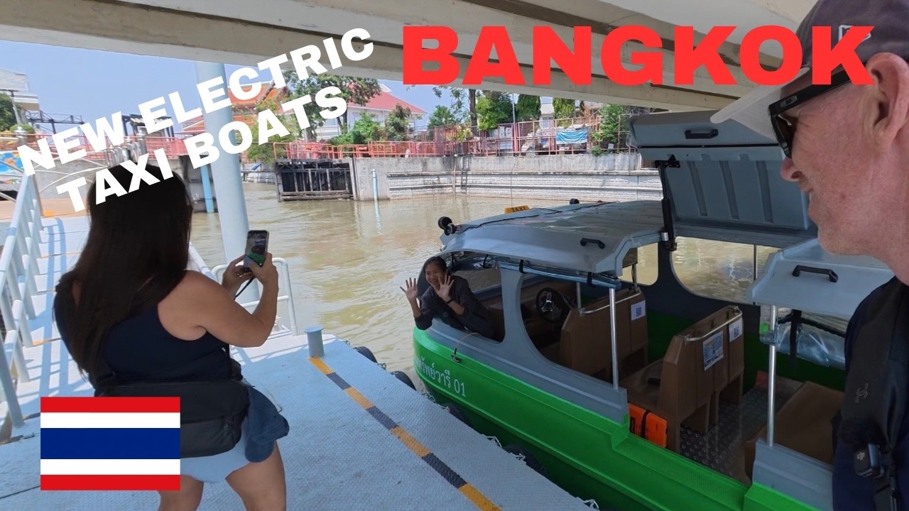Bangkok's Brand New Electric Boat Taxi 🚢 🚕🇹🇭 Try this relaxing way to travel ❤️