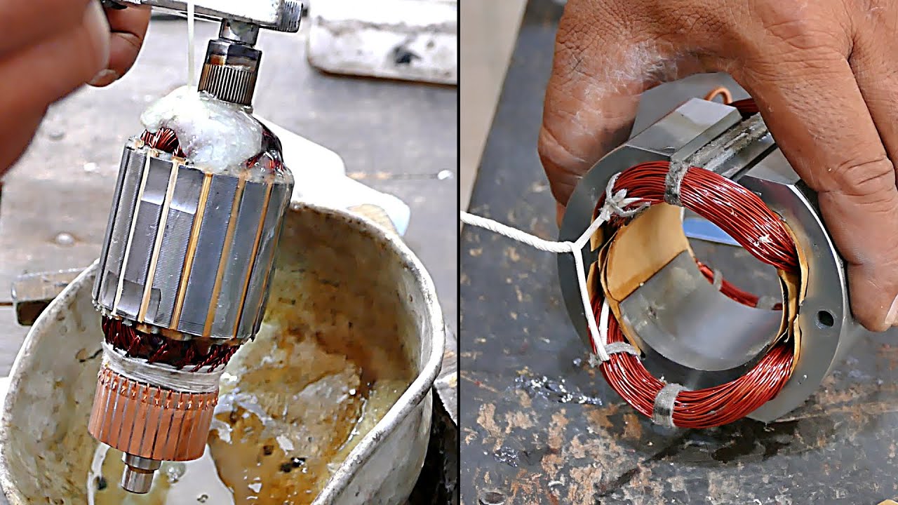 Rewinding Armature & Stator of a Circular Saw | Repairing of a Electric Circular Saw