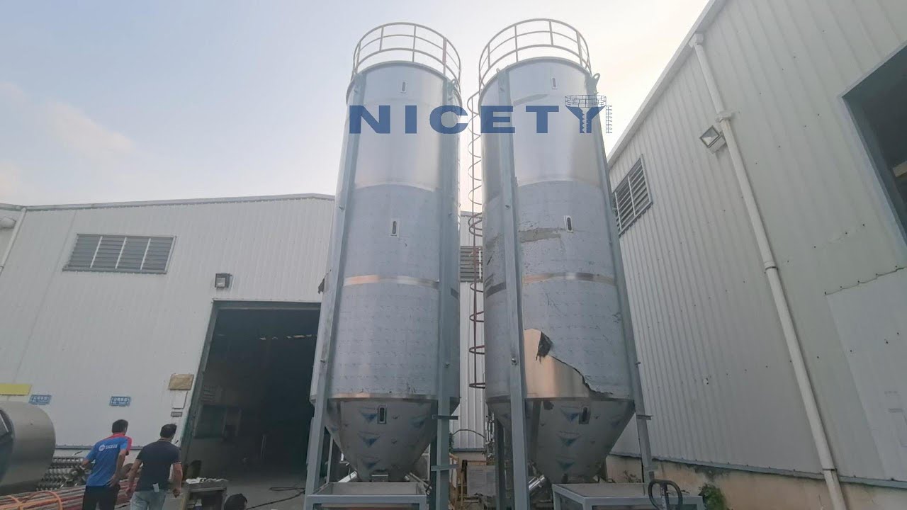 10 Ton Plastic Silo Mixer Test Run | Spiral Feeder + Horizontal Conveyor + Discharge Demo