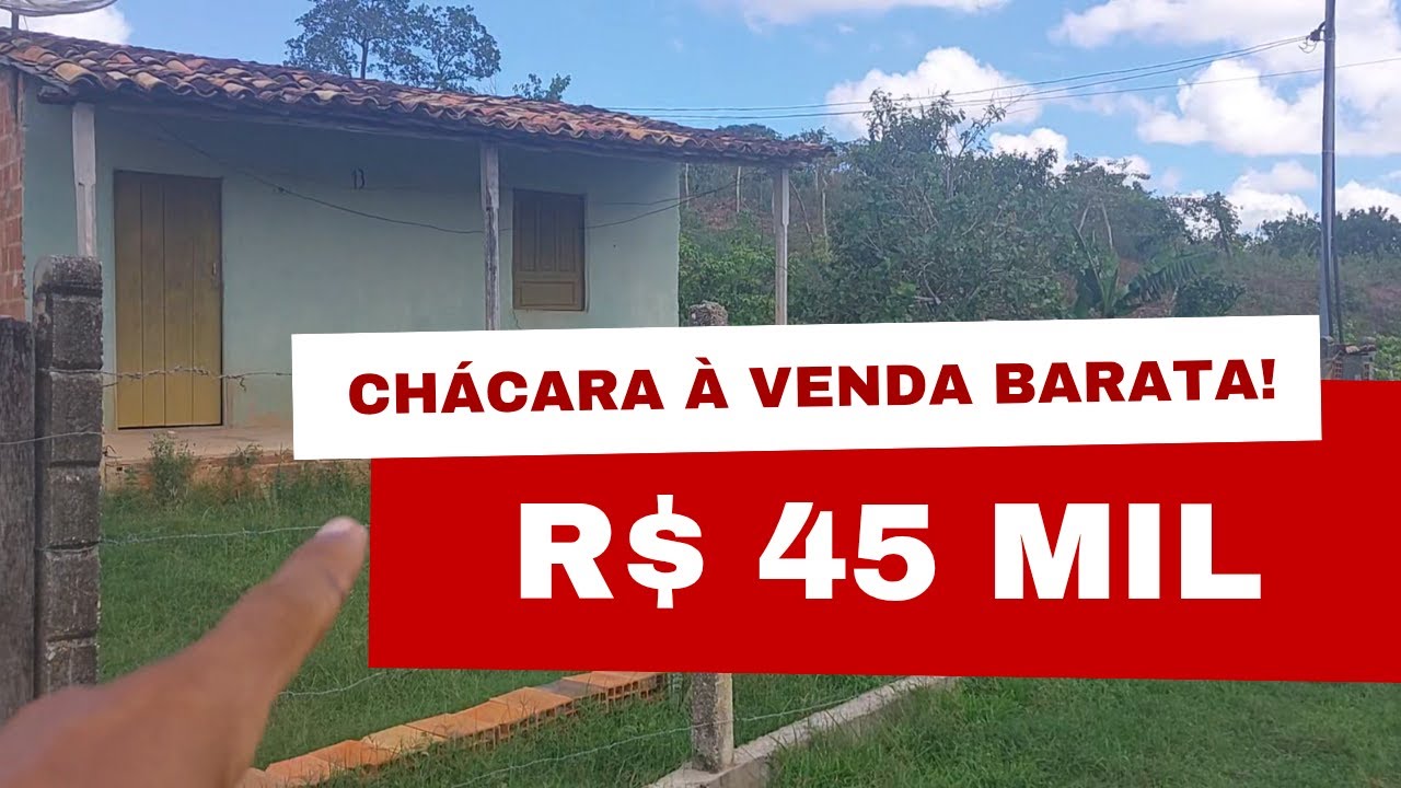 CHÁCARA À VENDA POR R$ 45 MIL! OPORTUNIDADE BARATA
