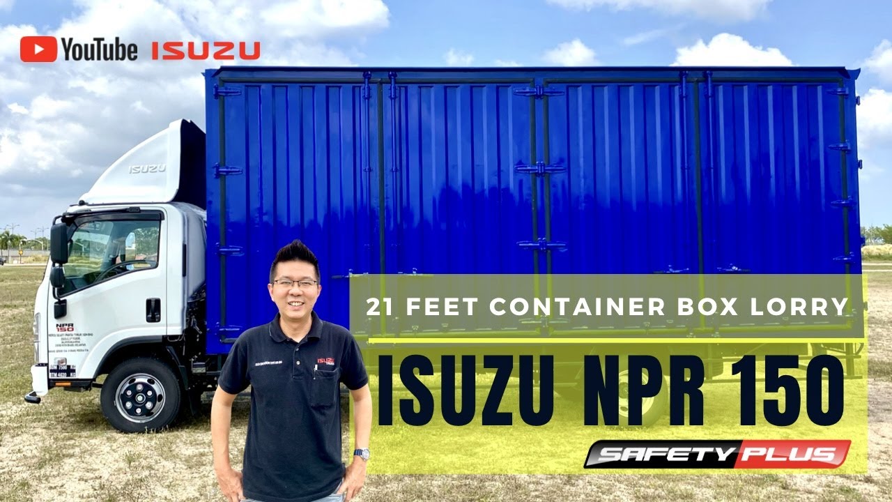 ISUZU NPR150 21 FOOTER CONTAINER BOX LORRY // DRIVING FOOTAGE WITH PURE ENGINE SOUND [no music]
