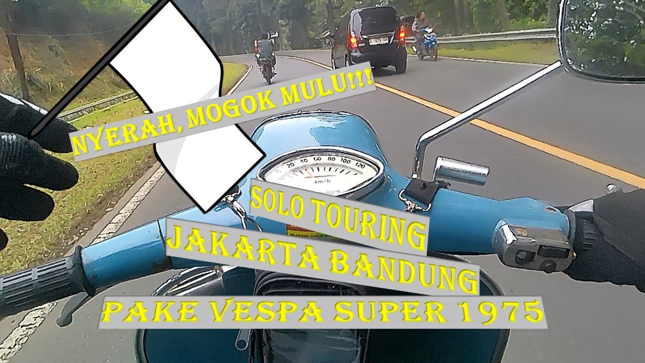 Solo Touring Jakarta - Bandung Naik Vespa Super 1975 #piaggio #vespa #vespaindonesia #touring