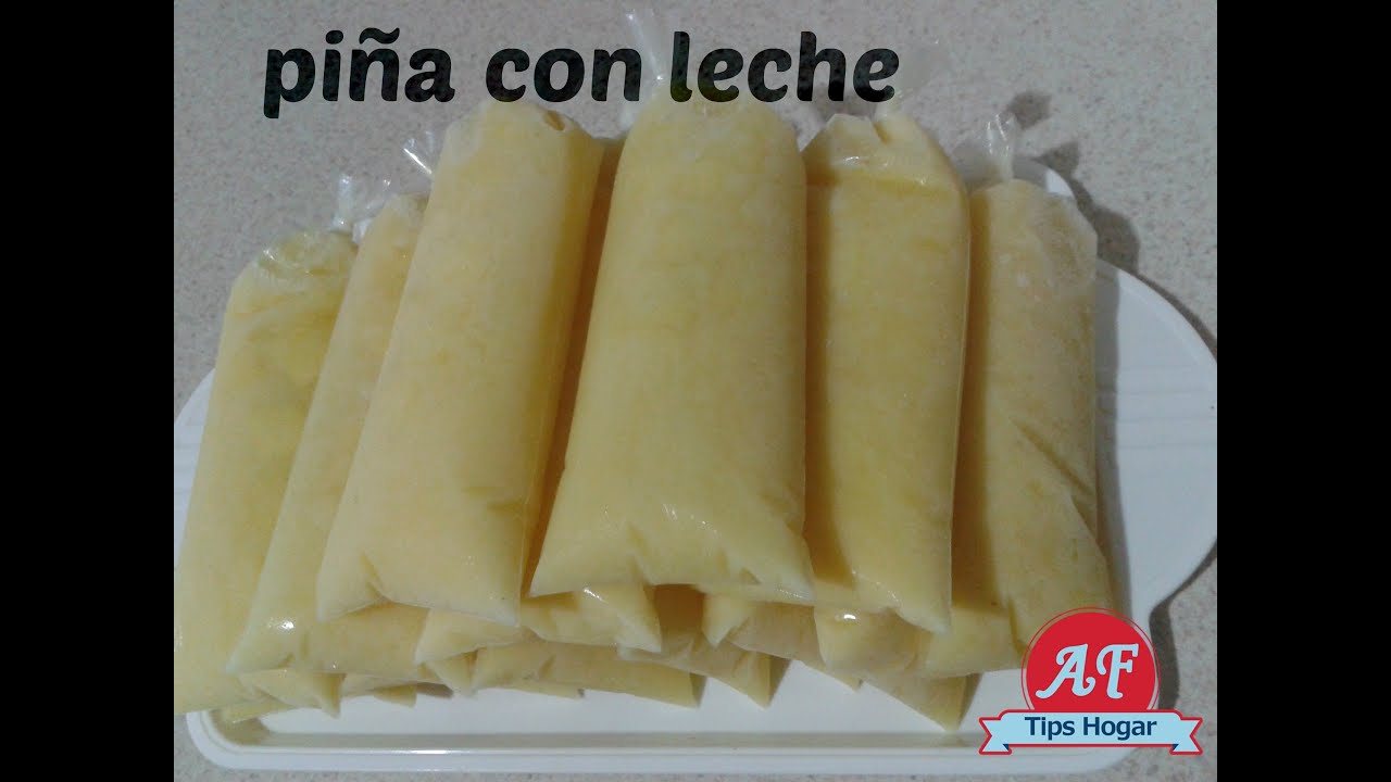 helados de piña con leche facil y rapido by angy