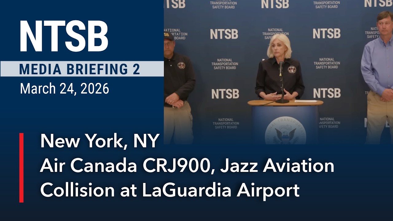 Самолет CRJ900 авиакомпании Jazz Aviation, рейс Air Canada Express 8646, в аэропорту ЛаГуардия в ...