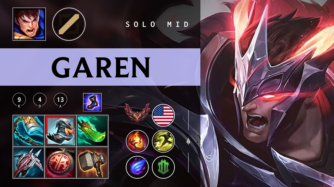 Garen Mid vs Katarina - NA Grandmaster Patch 26.03