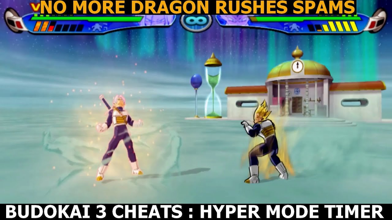 Dragon Ball Z Budokai 3 Cheats : Hyper Mode Timer reduced (So the IA CAN'T SPAM Dragon Rushes)