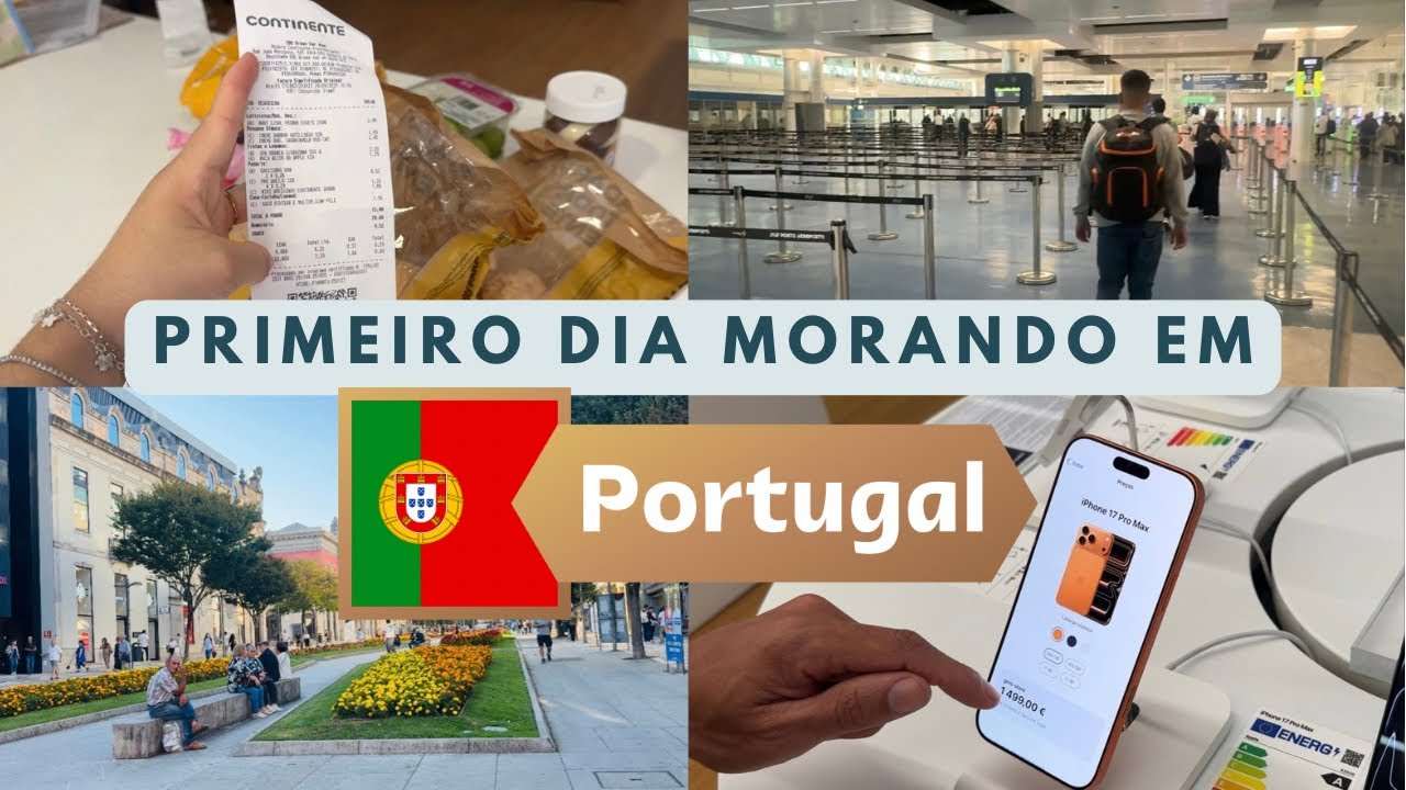 Vlog: PRIMEIRO DIA MORANDO EM PORTUGAL | Documentos e compras 