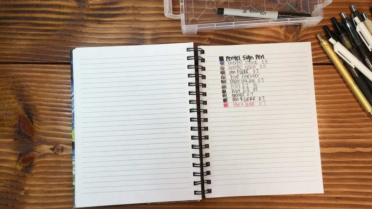 Pen test my favorite pens with me in my spiral notebook planner. Which one is your favorite?