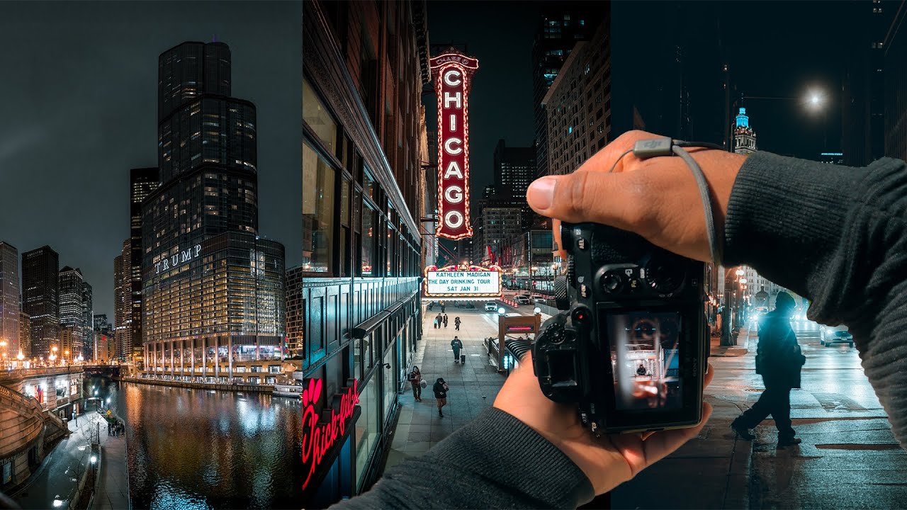 Фотография с ракурса от первого лица на камеру Sony A7V в Чикаго.