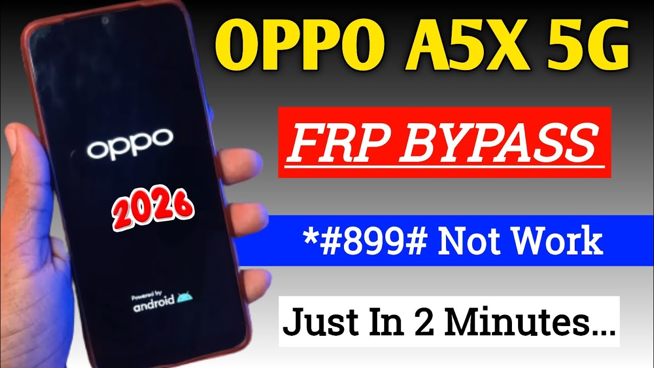 Google/ FRP Bypas | OPPO A5/A5x/A5 Pro F25/F27/F29 5G | New Update Android 14/15\16 (Without Pc)