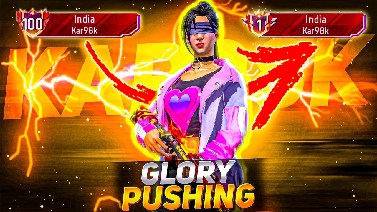INDIA TOP 1 IN KAR98K PLAYER, WEAPON GLORY PUSHING TRICK 🤯 🔥 #freefire