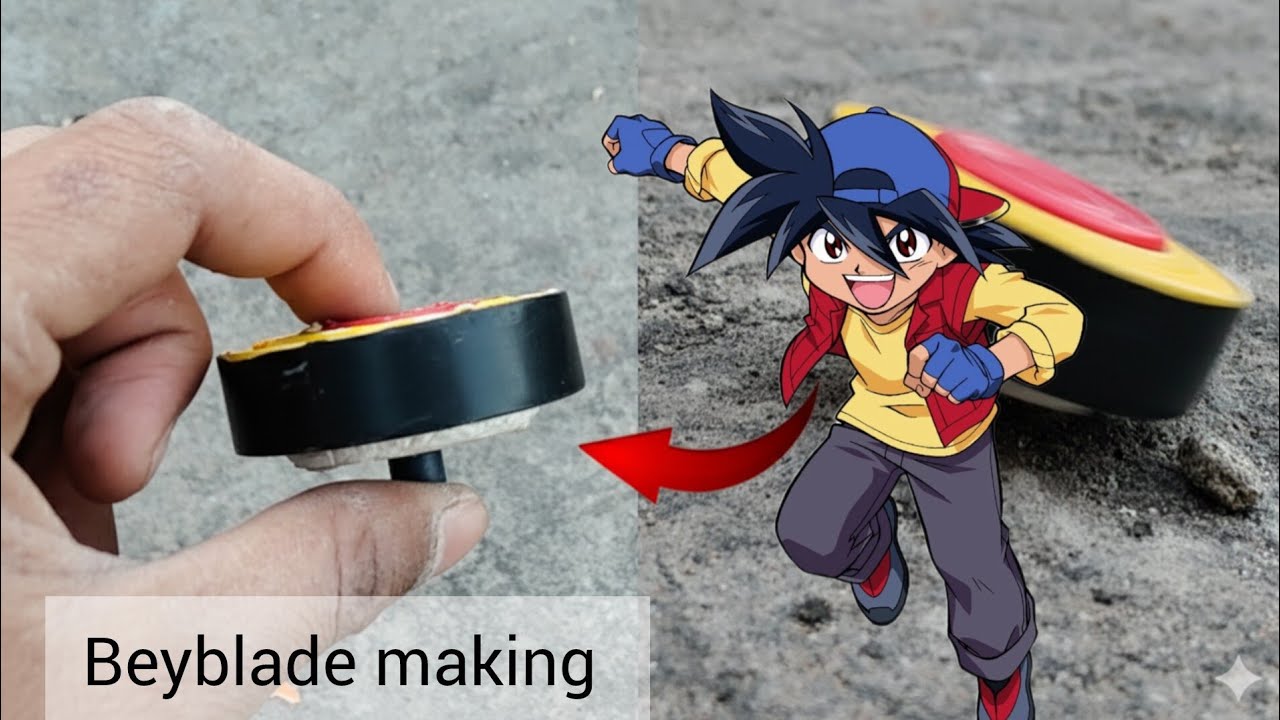 Easiest way to make Beyblade at home 😘