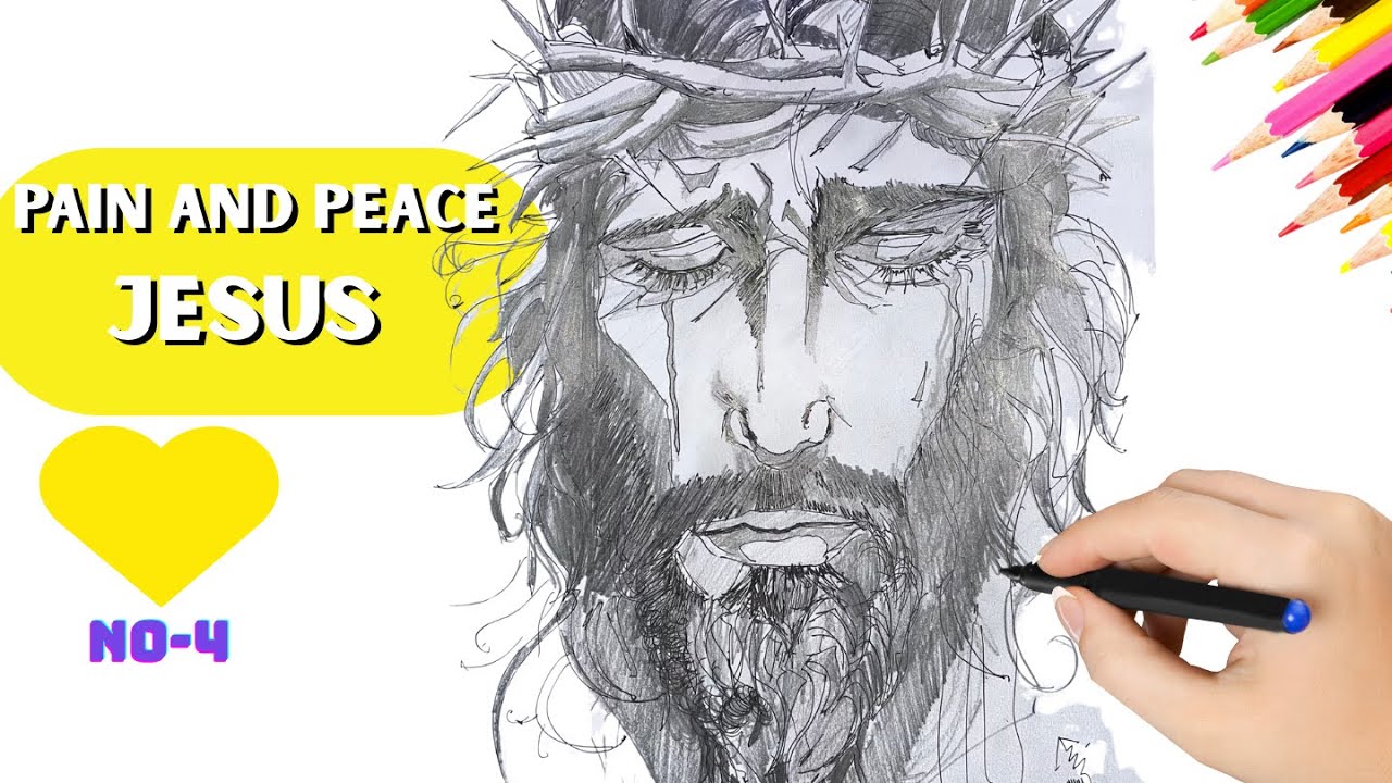 Jesus Emotional Drawing Only A Pen (No4)| You’ll Feel His Pain