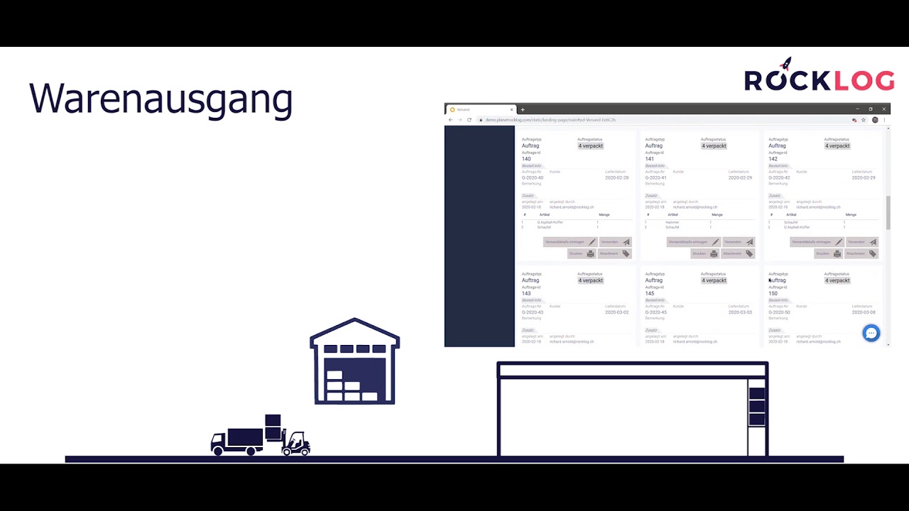 rocklog - Warenausgang leicht gemacht