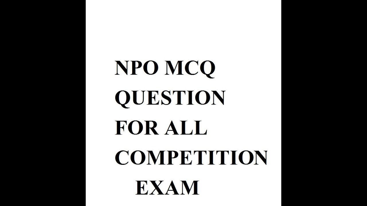 NPO MCQ