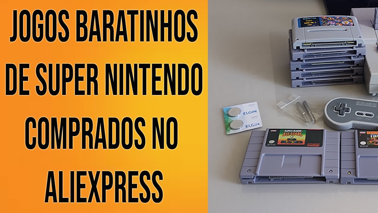 Jogos de Super Nintendo Baratos Comprados no Aliexpress 2022