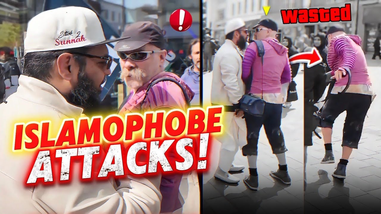 😤🔥FIGHT BREAKS OUT‼️Islamophobe ATT4CKS Muslims & Gets Put in his place! [VICTIM CARD]