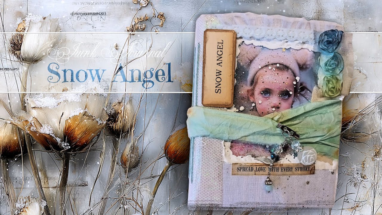 flip through - Mini Junk Journal „Snow Angel“