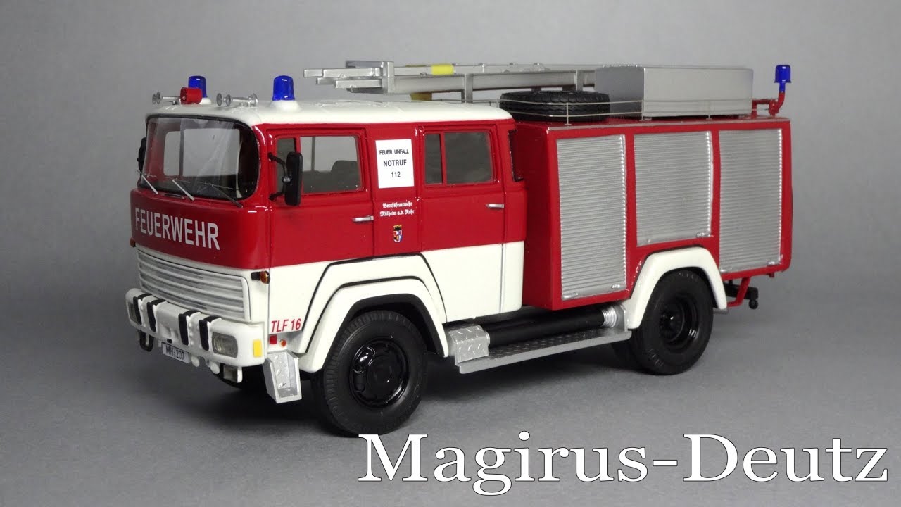 1975 Magirus-Deutz Type D TLF16 Fire Truck | 1:43 NEO Scale Models | обзор масштабной модели