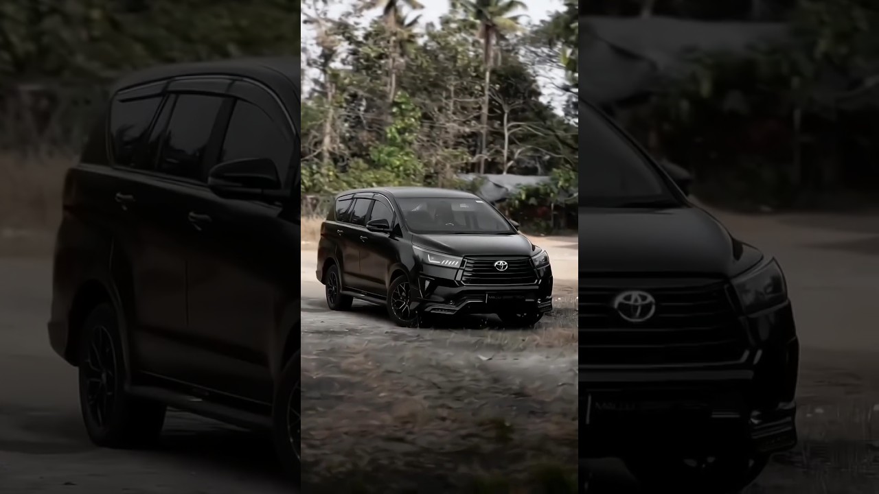 #Toyota Innova Crysta z black Modified on Black colour Lexus kit on innova crysta  @ANUJDEORE