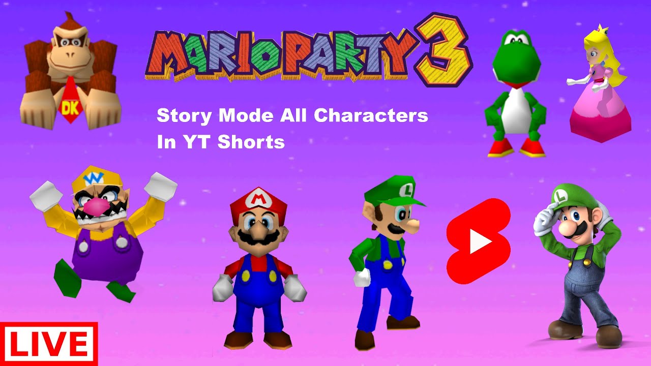 Mario Party 3 Story Mode All Characters Live Stream Part 3 Yoshis Star Stamp Adventure 