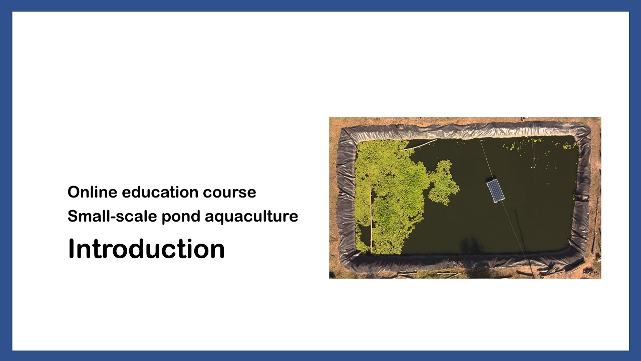 Small-scale Aquaculture Course - Introduction