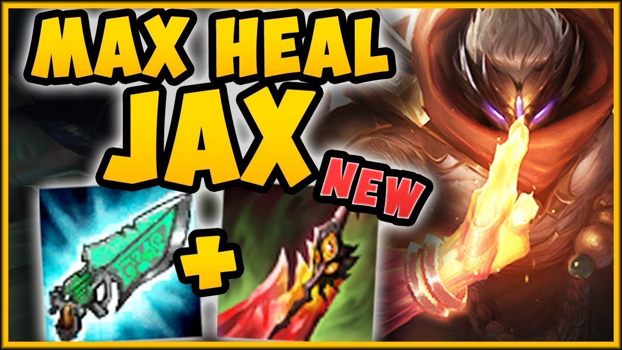 WTF! MAX HEAL JAX HEALS FOR 30% OF DMG DEALT?? NEW DEATHS DANCE JAX SEASON 9 TOP! League of legends