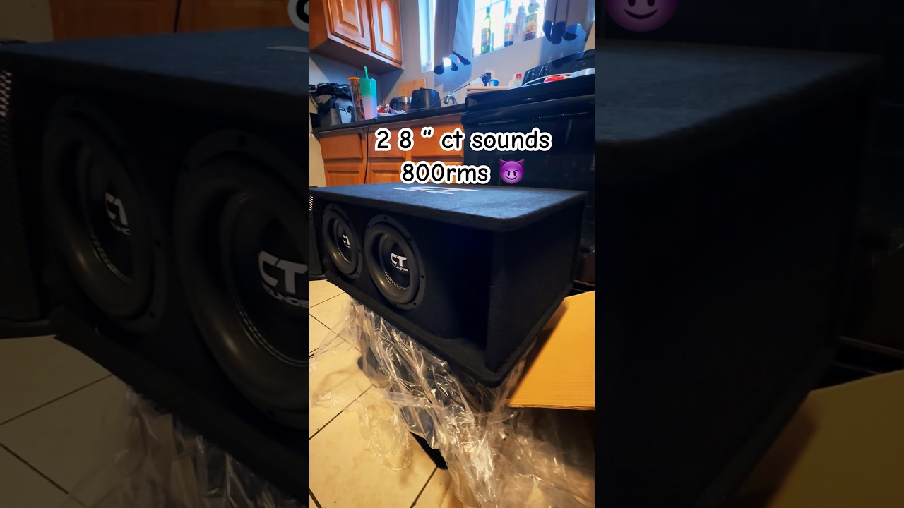 2 8&rdquo; ct sounds subwoofers pre fab pre loaded enclosure #subwoofer #bassheads #caraudio #ctsounds
