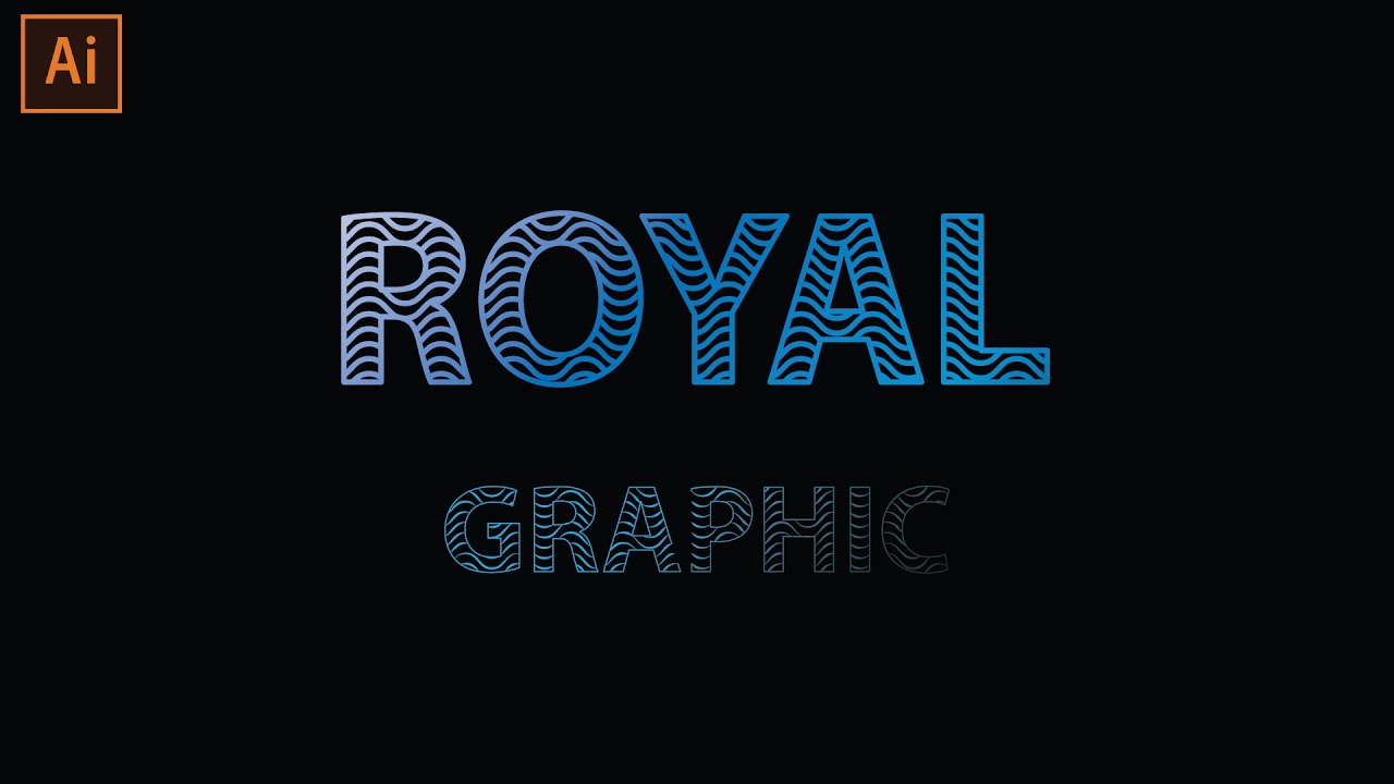 How to Fill Text with Lines in Adobe Illustrator CC