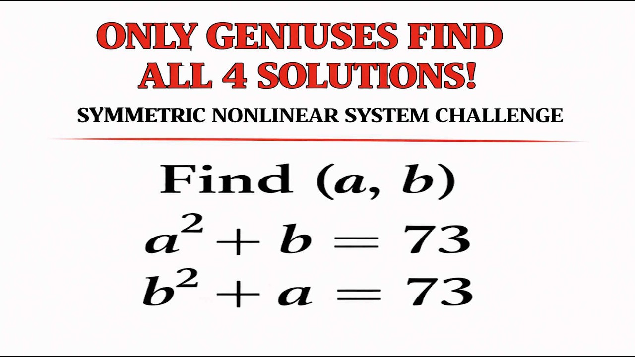 Can You SOLVE This Symmetric Nonlinear System Challenge?