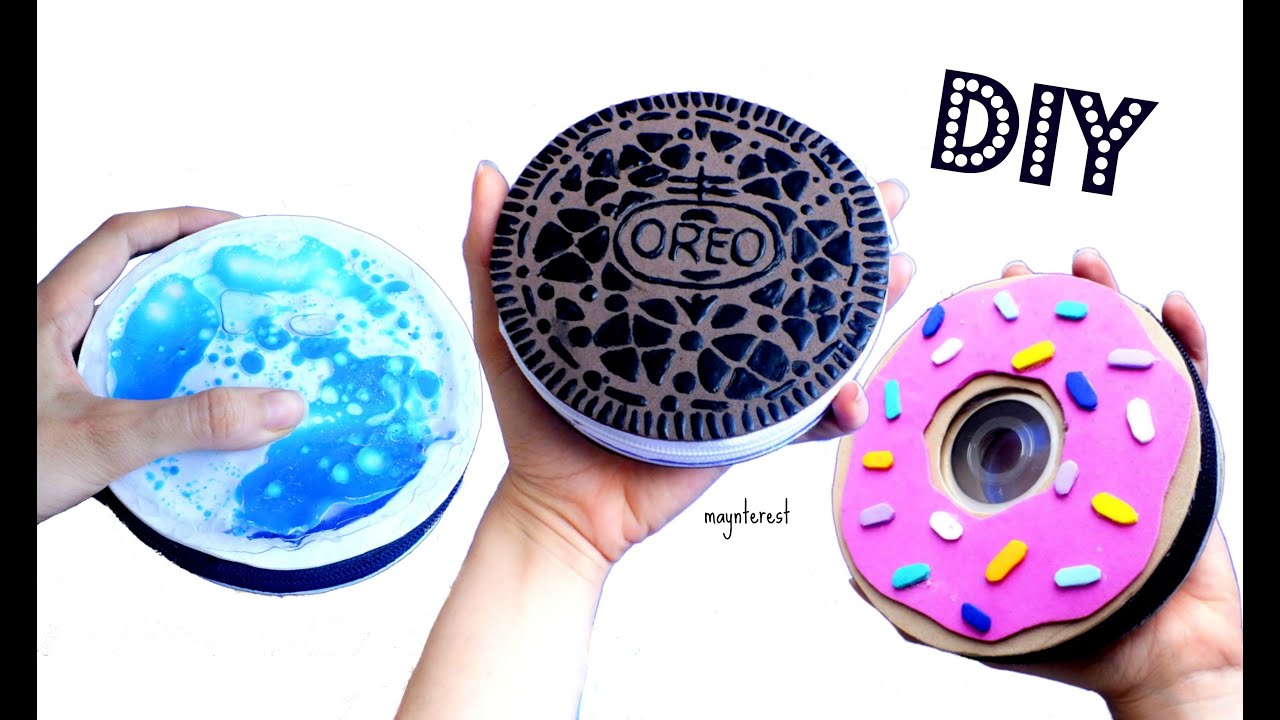 DIY 3 MONEDEROS o CAJAS Lava lamp, Oreo, Donut - Manualidades de reciclaje