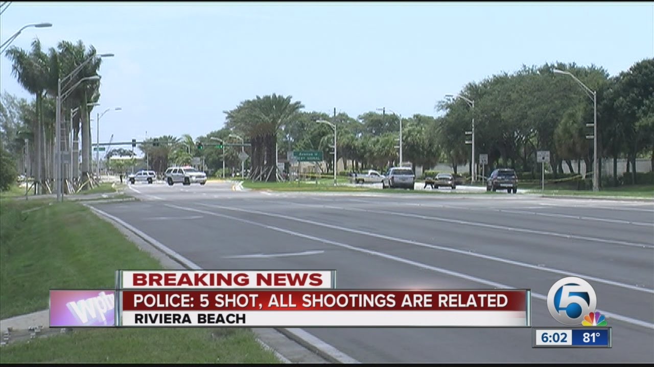 5 shot in Riviera Beach, police say all shootings are related