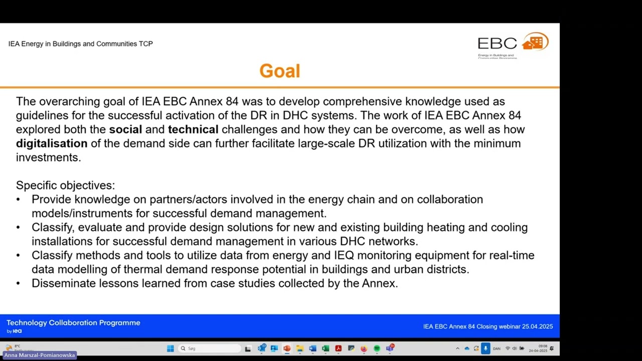 IEA EBC Annex 84 ClosingWebinar   Intro