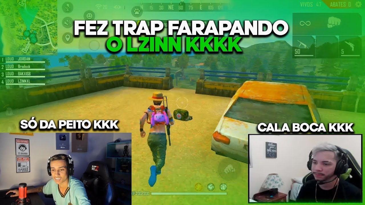 LOUD BAK FAZ TRAP FARPANDO LZINN KKKKK MUITO ENGRAÇADO (Melhores Clips)