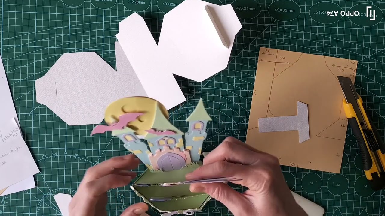 Tuto carte pop up hexagonale, d'après le fichier de @shesdancinginthesky