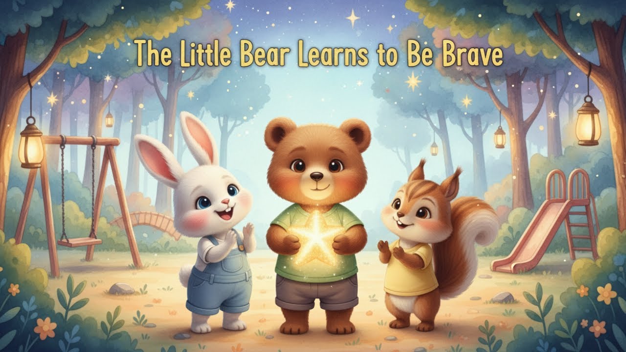 ✨ The Little Bear Learns to Be Brave | English Bedtime Story | Kids Emotional Education ✨