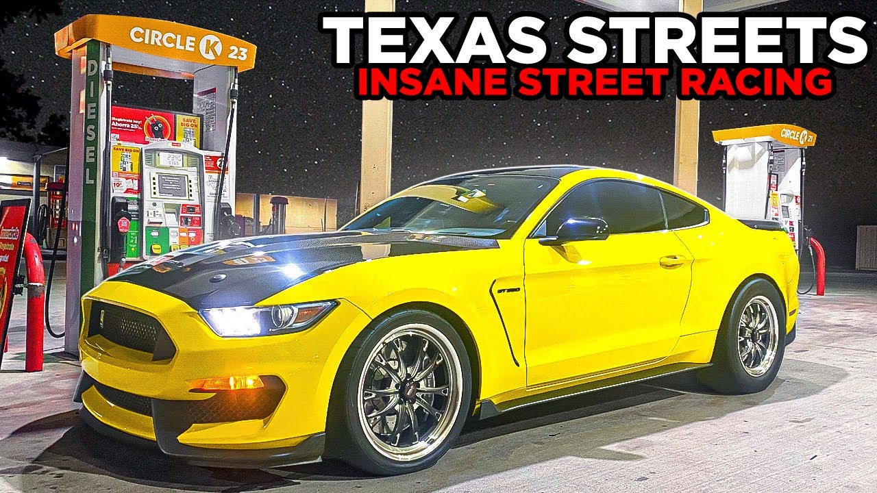 900-сильный Shelby GT350 соревнуется с Twin Turbo C6 и Supercharged C7 Corvette на УЛИЦАХ ТЕХАСА!
