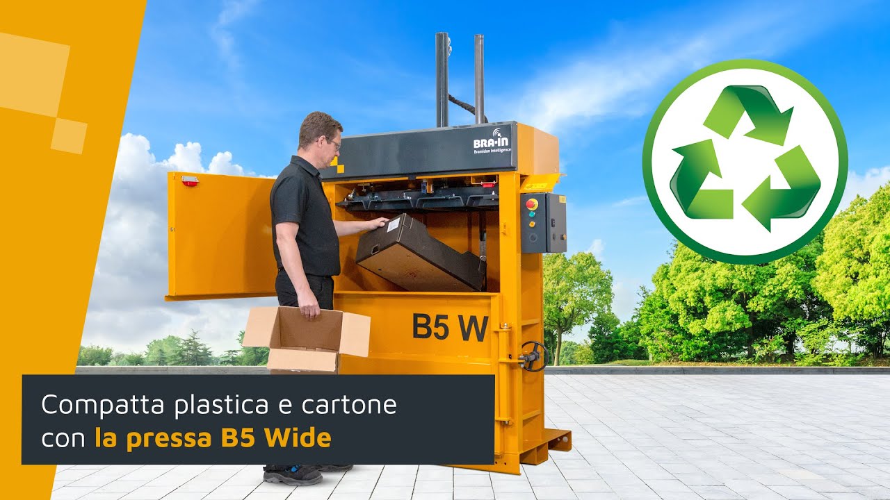 Pressa B5W Bramidan per compattare rifiuti di plastica e cartone