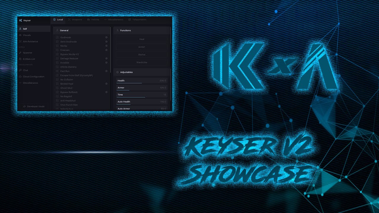 KeyserV2 Menu Showcase [ Keyser.gg ]