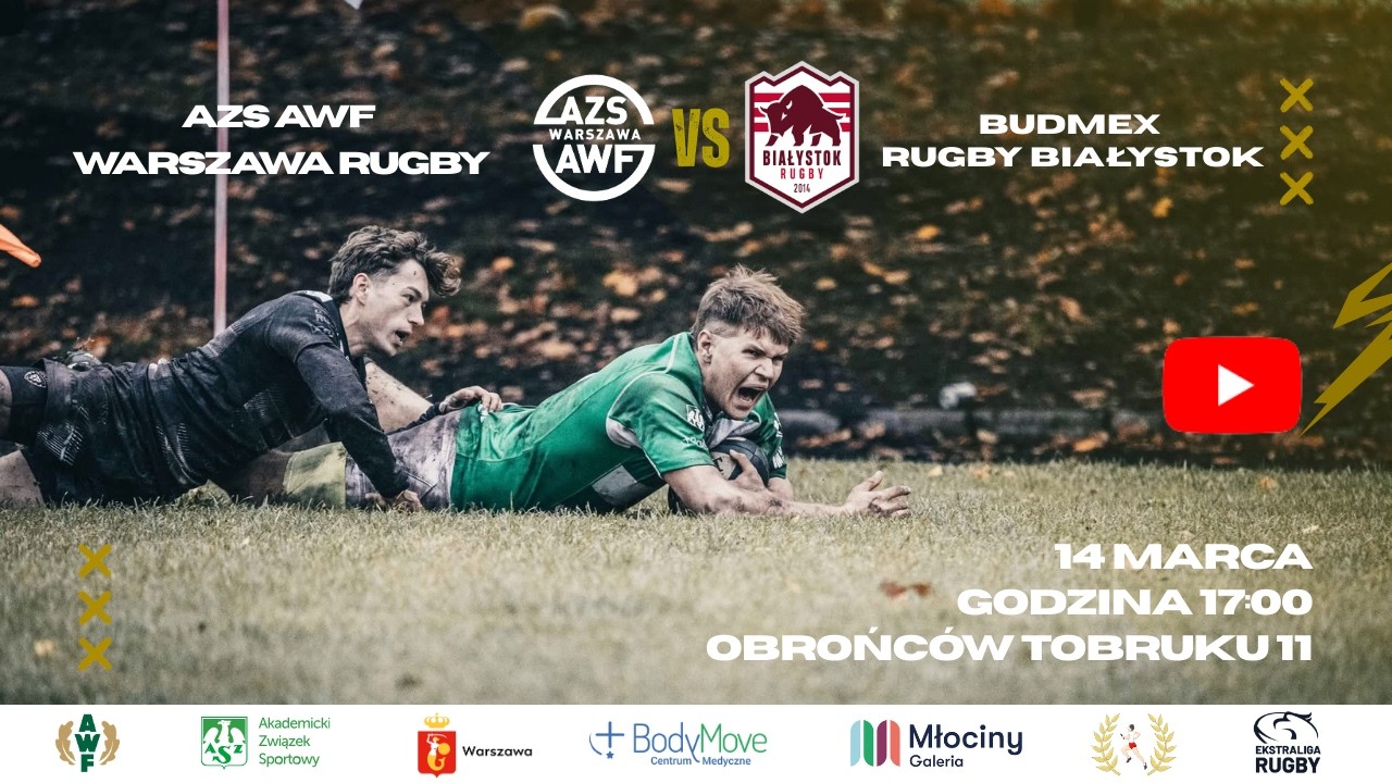AZS AWF Warszawa - Budmex Rugby Białystok | Ekstraliga Rugby | kolejka 8