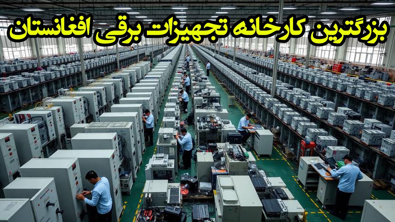 برای اولین بار بزرگترین فابریکه تجهیزات الکترونیکی افغانستان AFG electrical equipment factory